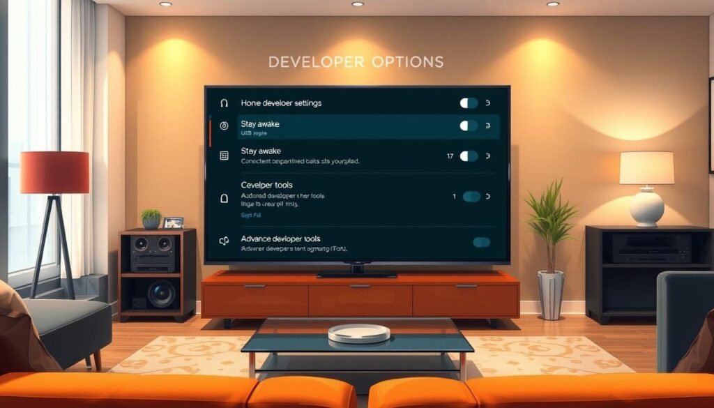 Configuration Options Développeur Android TV